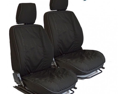 WATERPROOF BLACK CAR FRONT SEAT COVERS FOR LAND ROVER DEFENDER CANVAS ALL OVER